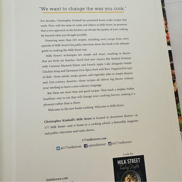 Milk Street COOKBOOK. Brilliant recipes, contemporary and fresh. Hardcover. - Picture 3 of 8